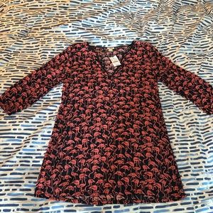 J. Crew Flamingo tunic/bathing suit cover up size M